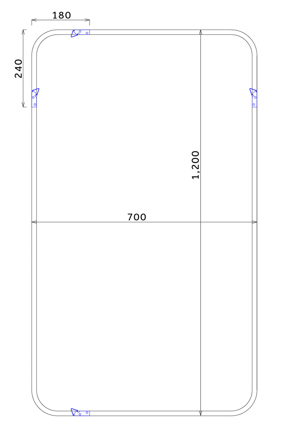 Oak frame ミラー Square L