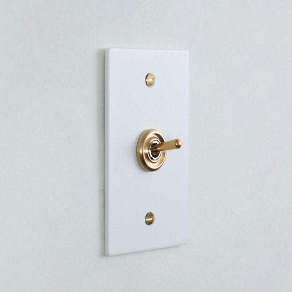 ホワイトスチールプレート 1スイッチ