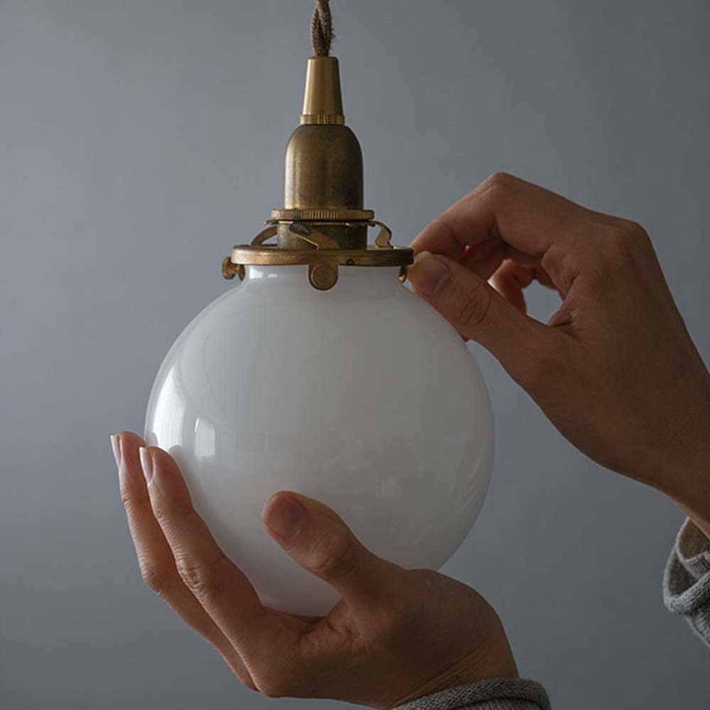 ミニガラスシェード ラウンド ホワイト