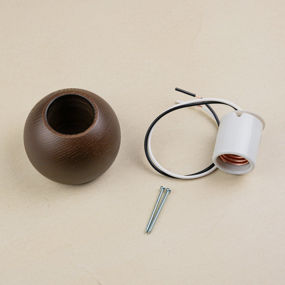 ウッドレセップカバー ラウンド brown