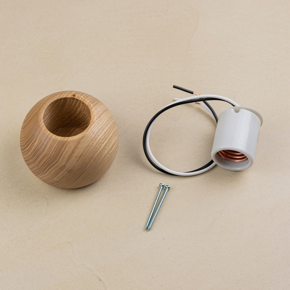 Wood reception cover round natural