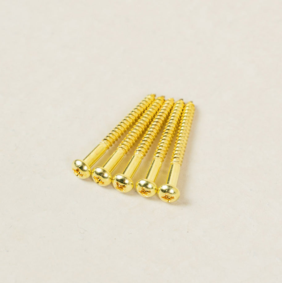 Brass pan head Phillips wood screws (6.5 x 3.5 x 38mm)