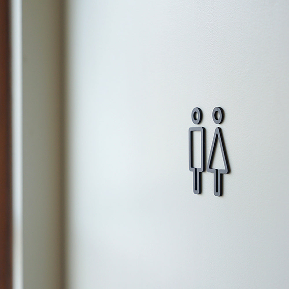 toilet line sign plate iron