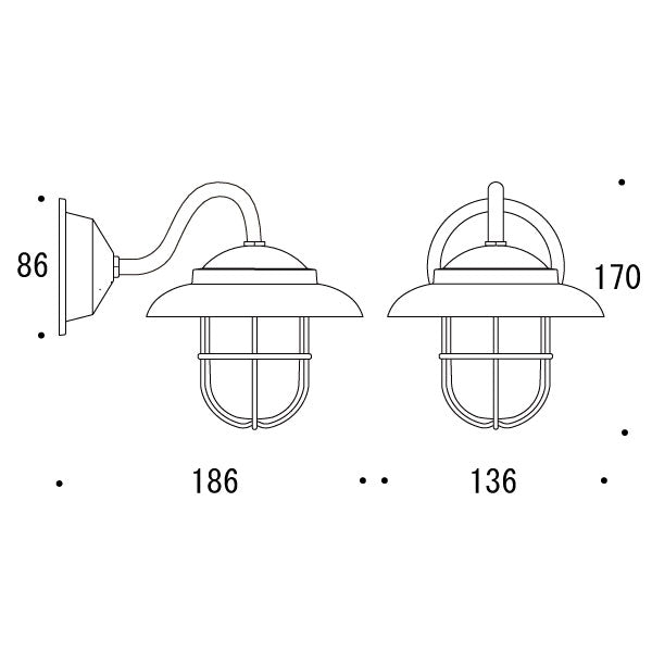 【取り寄せ】PORCH LIGHT 458 (アンティークブラウン) 外灯