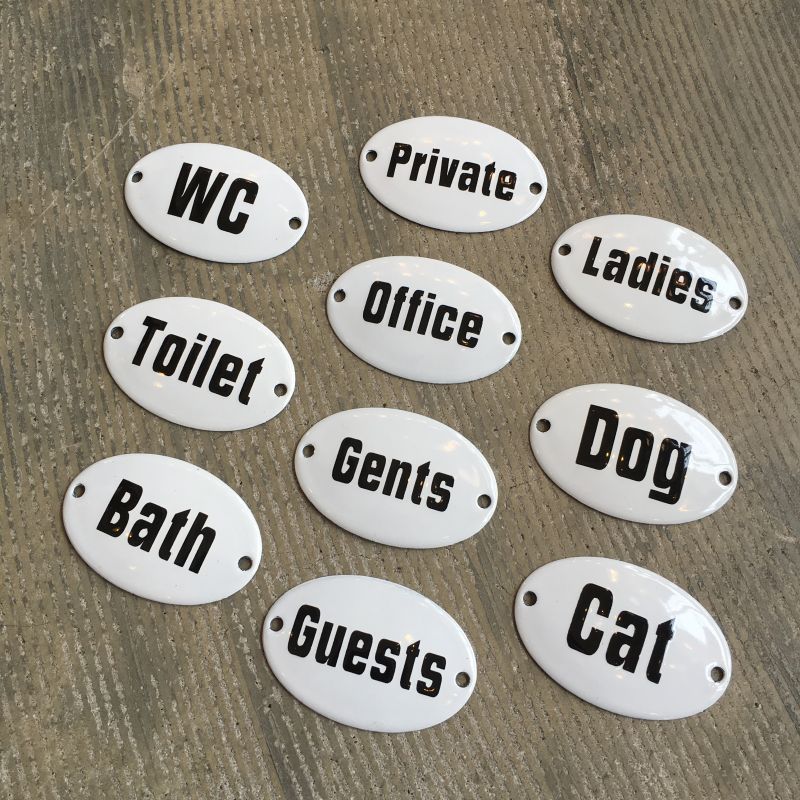 CLASSIC ENAMEL SIGN PLATE Sign plate *Limited stock