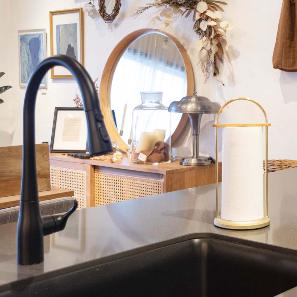 【受注生産】FUTAGAMI 鋳肌キッチンペーパーホルダー (大 / 小)