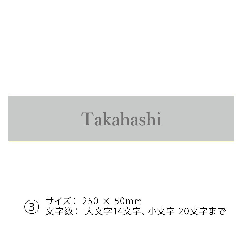 【受注生産】Stainless Nameplate (一体型) 表札