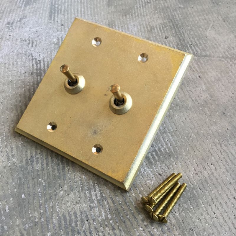 【受注生産】MATUREWARE 真鍮スイッチプレート2口(1112-2)