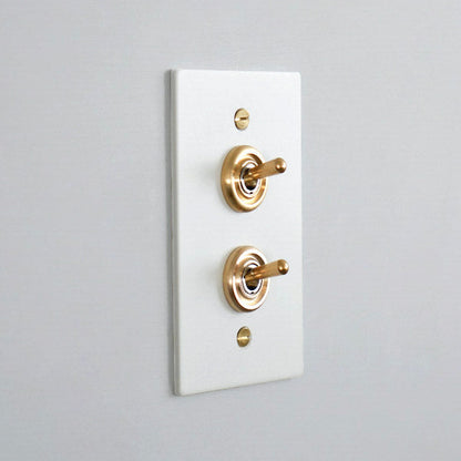 ホワイトスチールプレート ２スイッチ