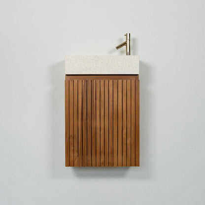 Terrazzo x Teak Hand Wash Basin Wood stripe400 (WH)