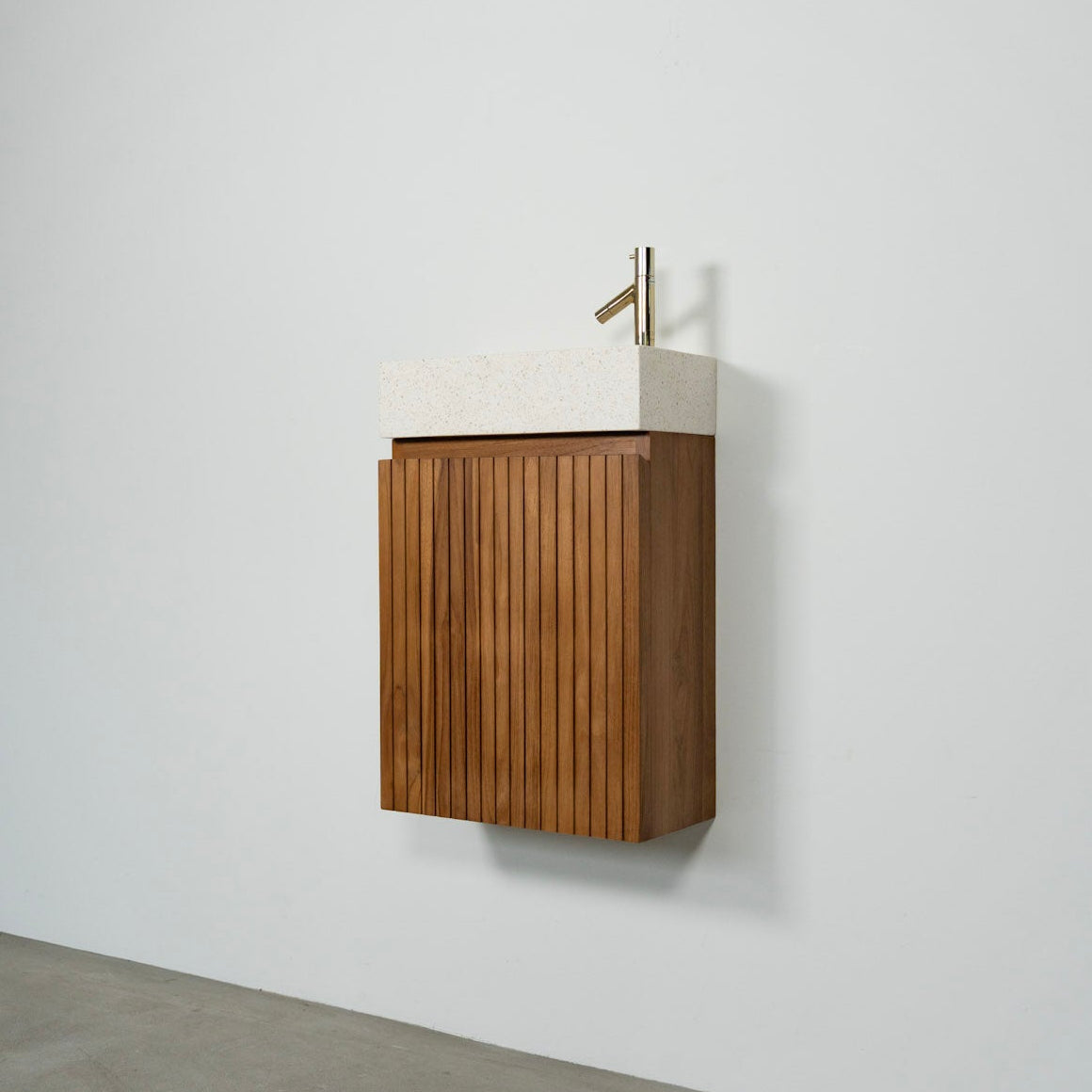 Terrazzo x Teak Hand Wash Basin Wood stripe400 (WH)