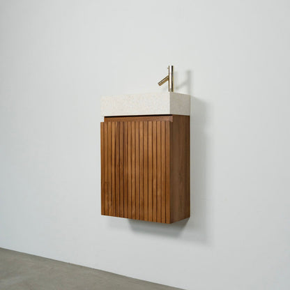 Terrazzo x Teak Hand Wash Basin Wood stripe400 (WH)