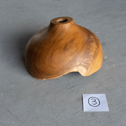 Natural Teak Lamp Shade Small