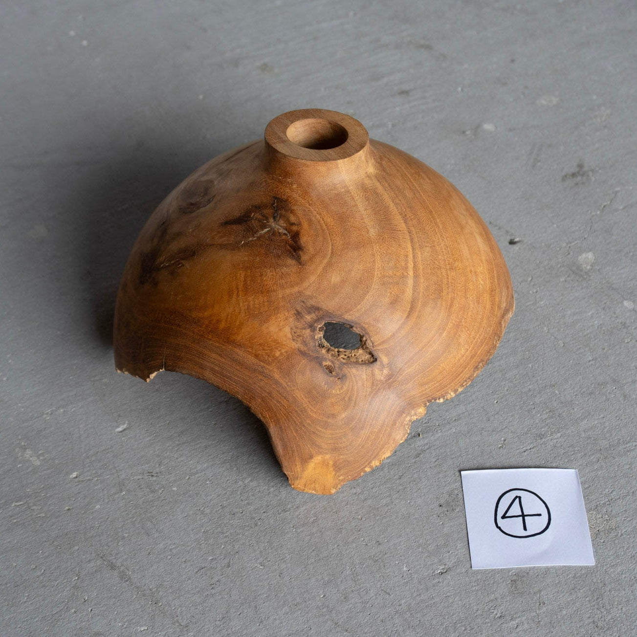Natural Teak Lamp Shade Small