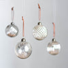 No.19 Ball silver 8cm | Glass ornaments, pack of 4