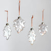 No.38 Leaf Silver H10cm | Glass ornaments (4 pieces)