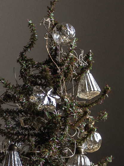 No.39 Mini Assort Silver H4cm | Glass Ornaments 12 pieces