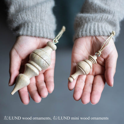 Lund Wood Ornaments H10cm | 5 wood ornaments