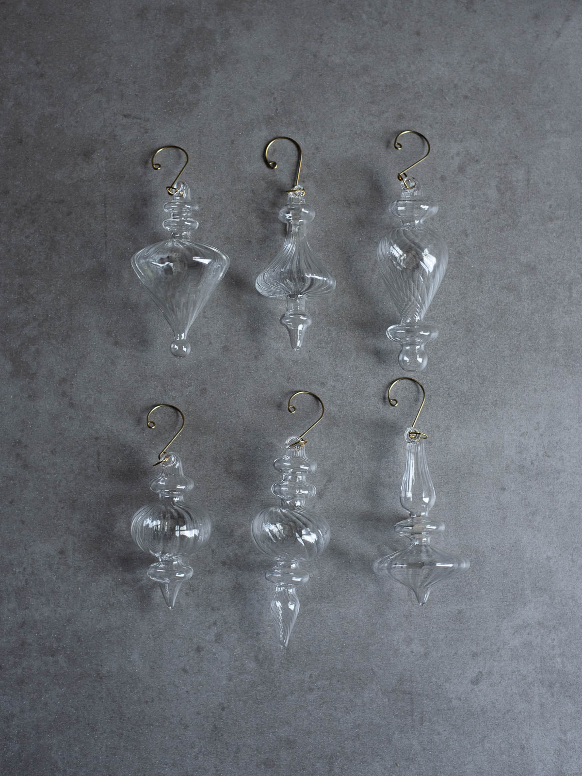 No.48 Lily Clear H12cm | Glass ornaments (set of 6)