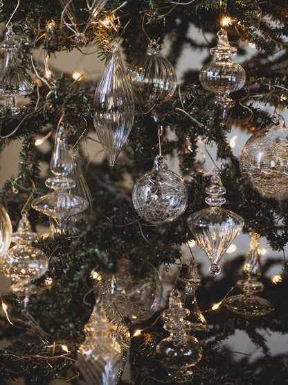 No.48 Lily Clear H12cm | Glass ornaments (set of 6)