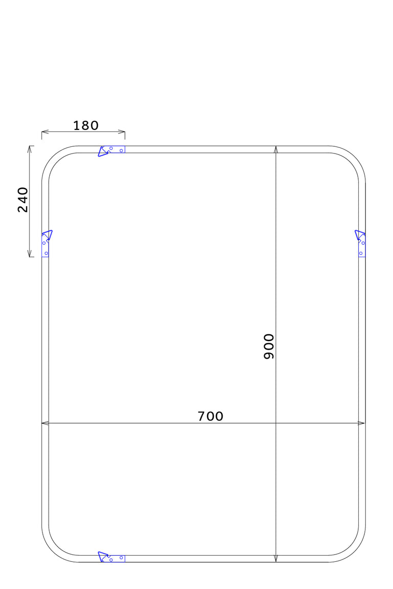 Oak frame ミラー Square S