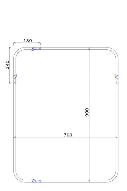 Oak frame ミラー Square S
