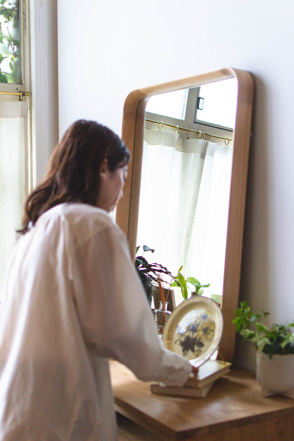 Oak frame ミラー Square S