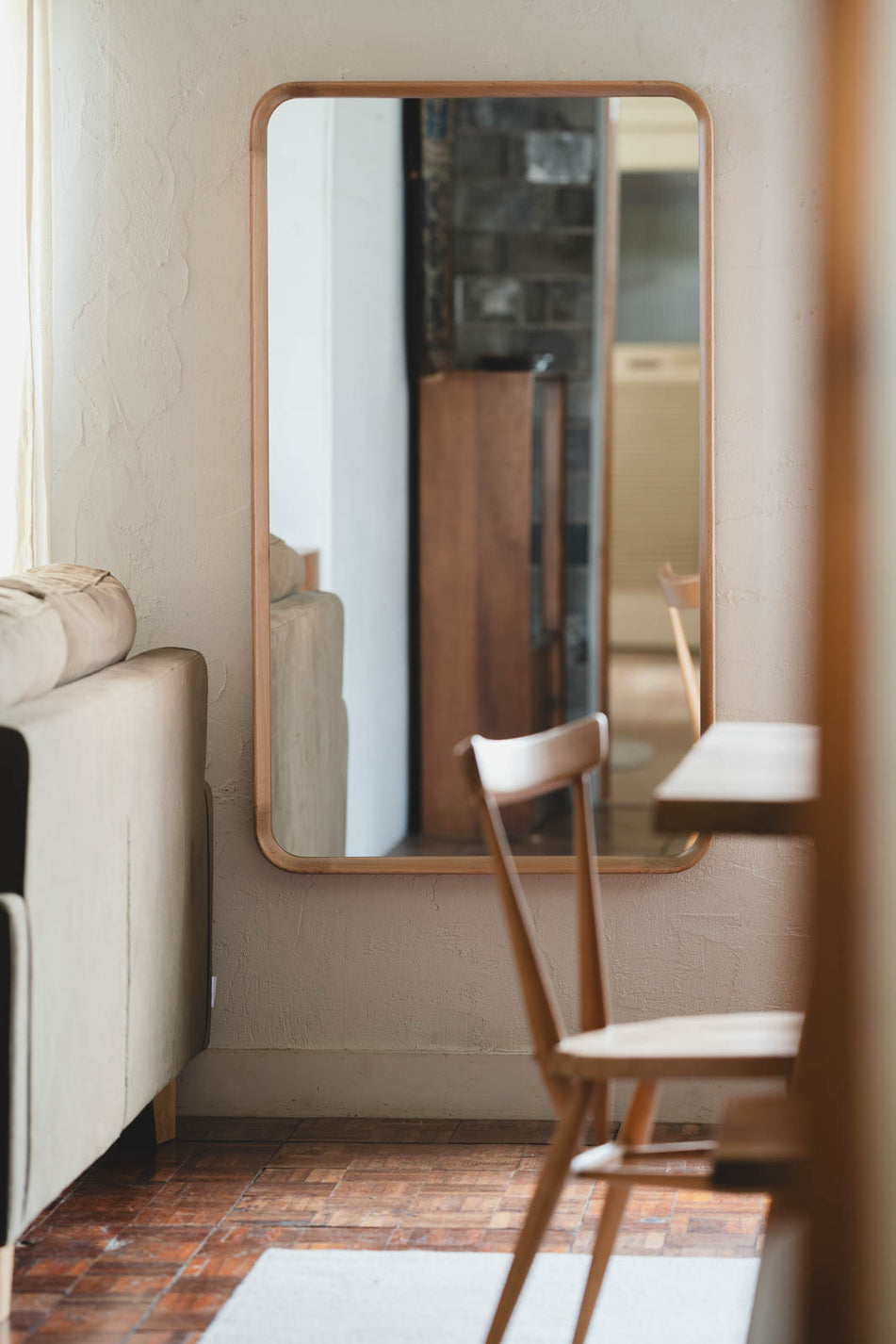 Oak frame ミラー Square L