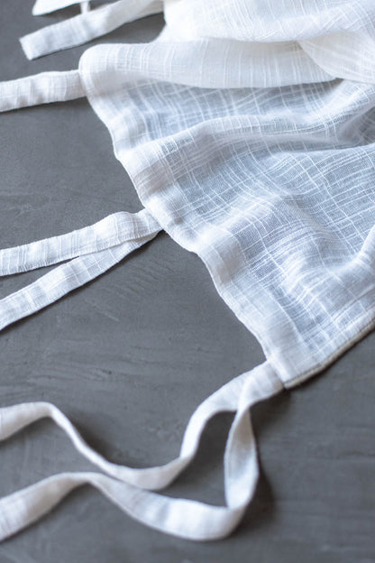 Pico リボンカーテン 140×200 ホワイト