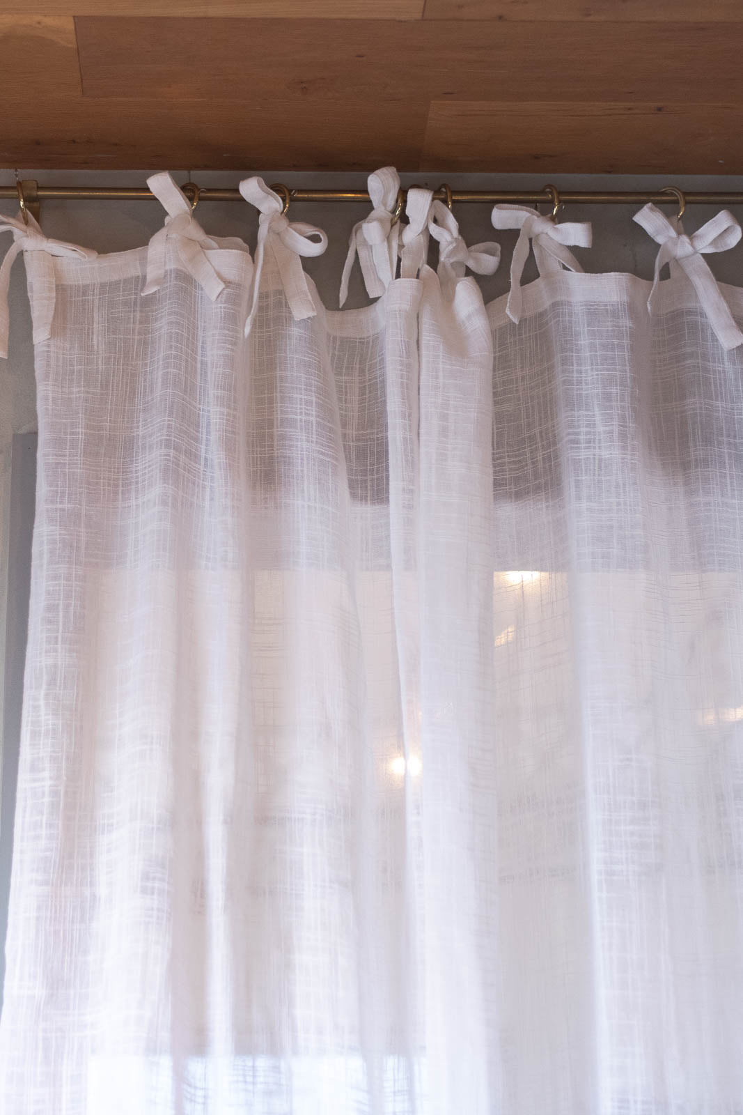 Pico リボンカーテン 140×200 ホワイト