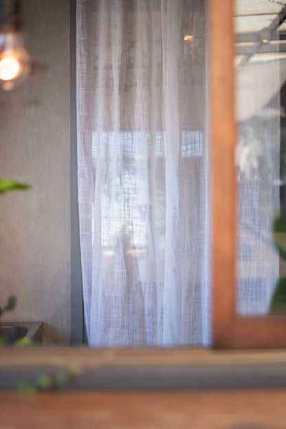 Pico リボンカーテン 140×200 ホワイト