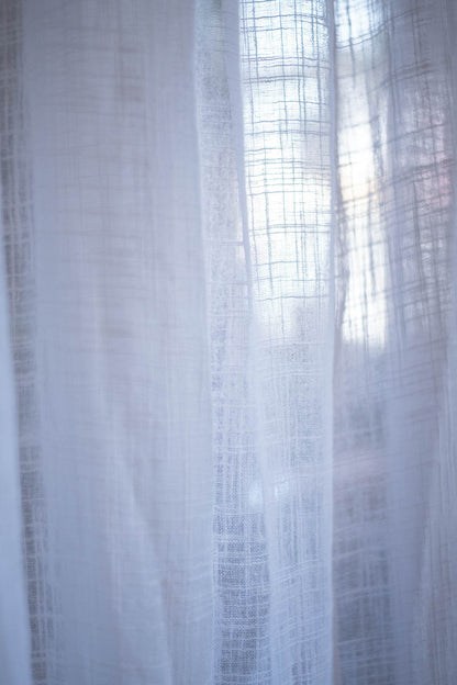 Pico リボンカーテン 140×200 ホワイト