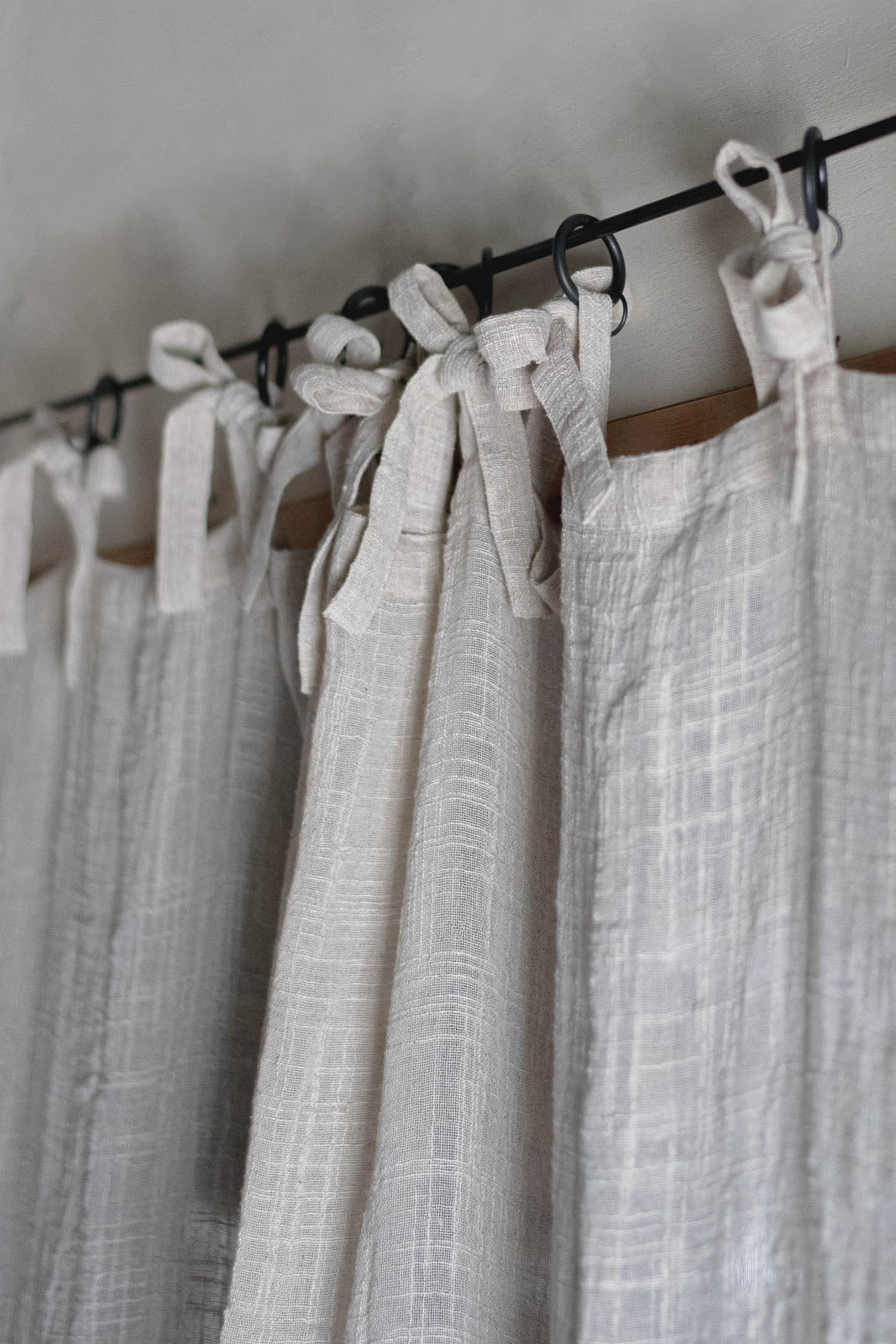 Pico リボンカーテン 140×200 ナチュラル