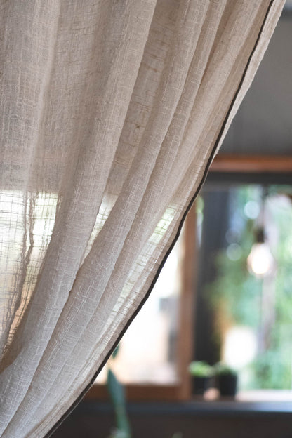 Pico リボンカーテン 140×200 ナチュラル