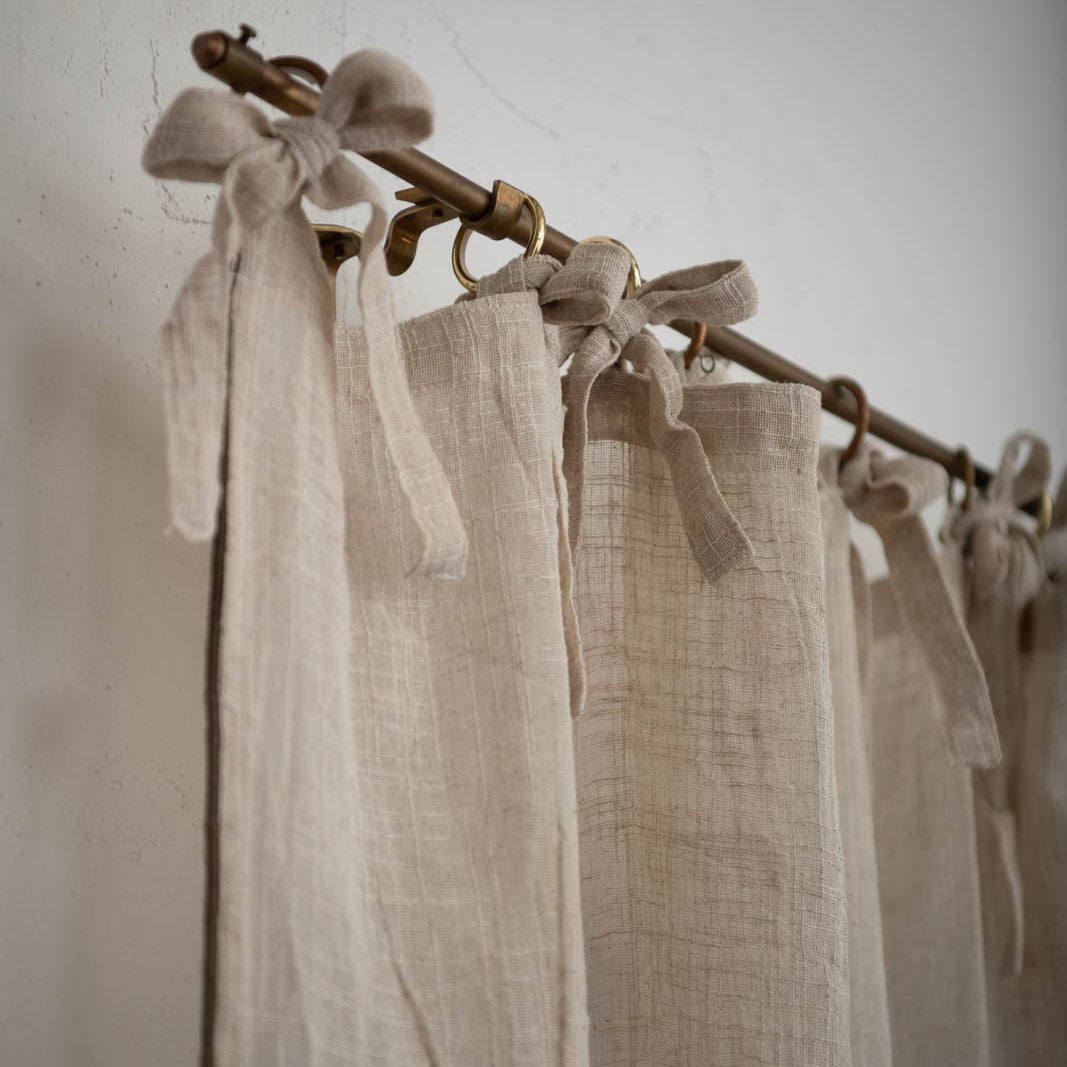 Pico リボンカーテン 140×200 ナチュラル