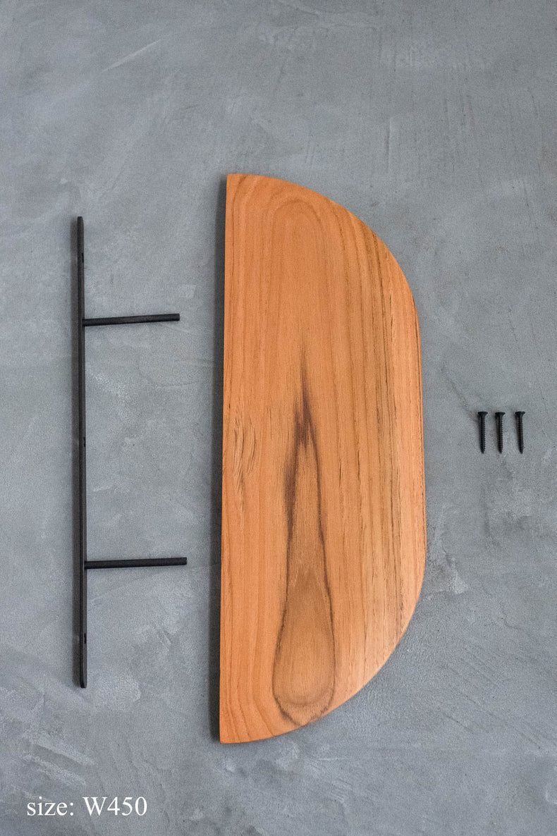 Teak Smooth shelf（ブラケット一体型シェルフ）