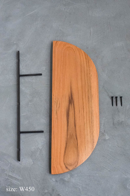 Teak Smooth shelf（ブラケット一体型シェルフ）