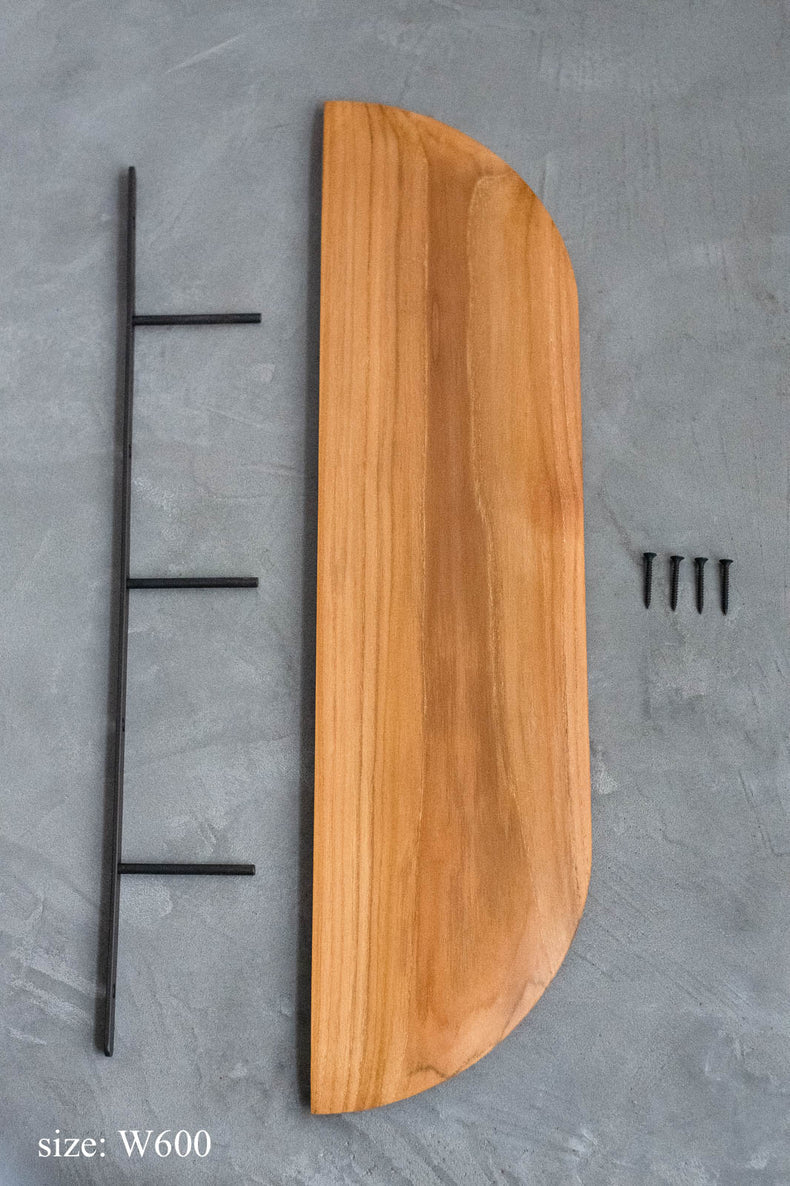 Teak Smooth shelf（ブラケット一体型シェルフ）