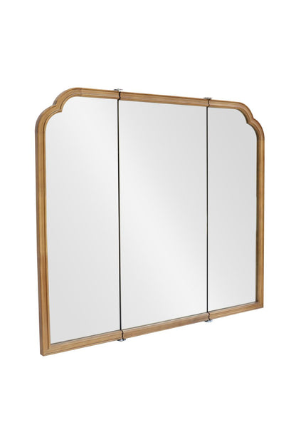 【予約商品：5月末〜6月末頃お届け予定】Wood arch 3ドアキャビネットミラー 850