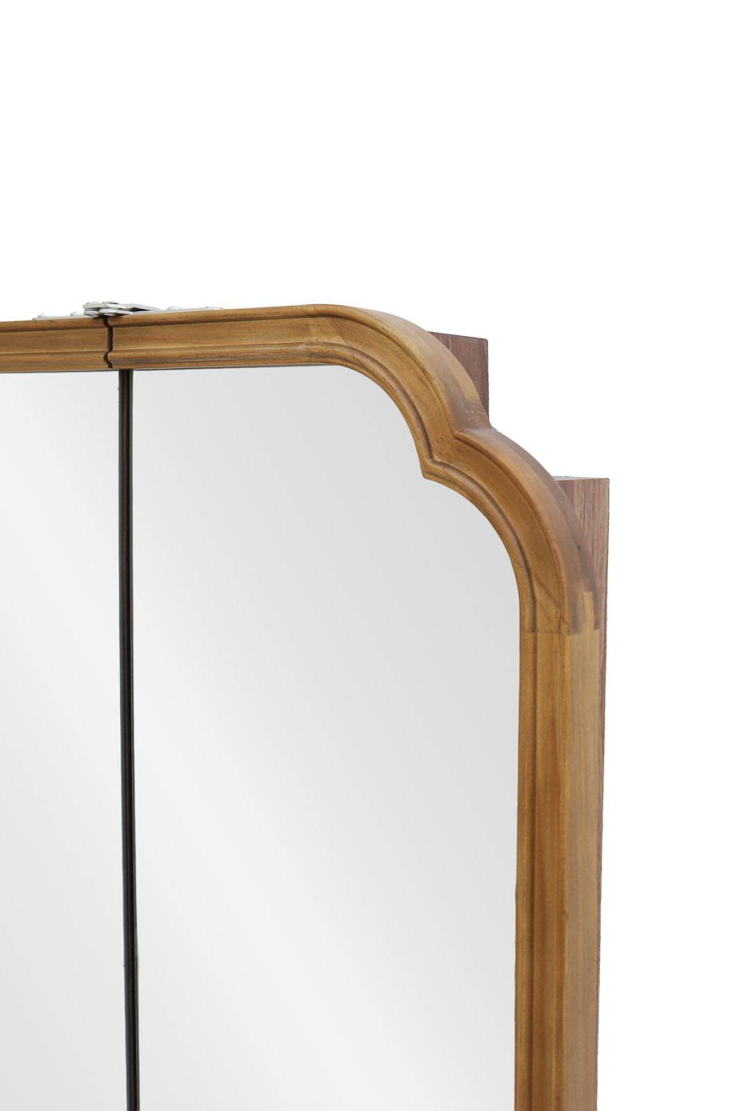 【予約商品：5月末〜6月末頃お届け予定】Wood arch 3ドアキャビネットミラー 850