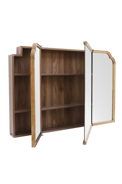 【予約商品：5月末〜6月末頃お届け予定】Wood arch キャビネットミラー 1150