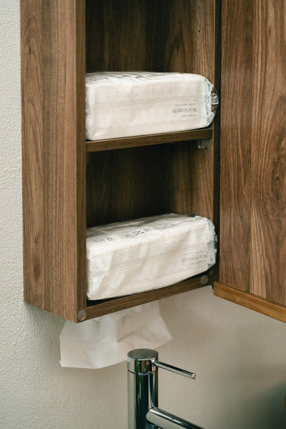 【予約商品：5月末〜6月末頃お届け予定】Wood arch キャビネットミラー 1150