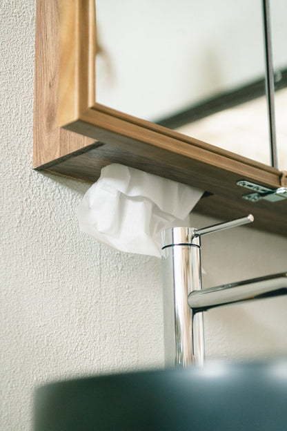 【予約商品：5月末〜6月末頃お届け予定】Wood arch キャビネットミラー 1150