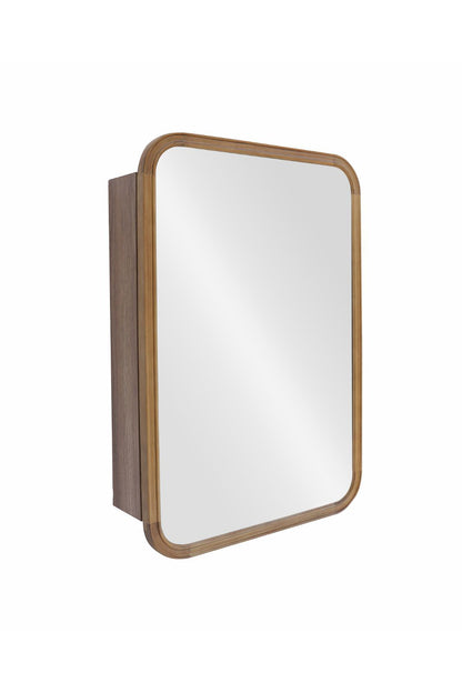 【予約商品：5月末〜6月末頃お届け予定】Wood curve キャビネットミラー