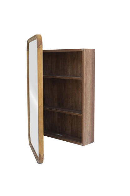 【予約商品：5月末〜6月末頃お届け予定】Wood curve キャビネットミラー