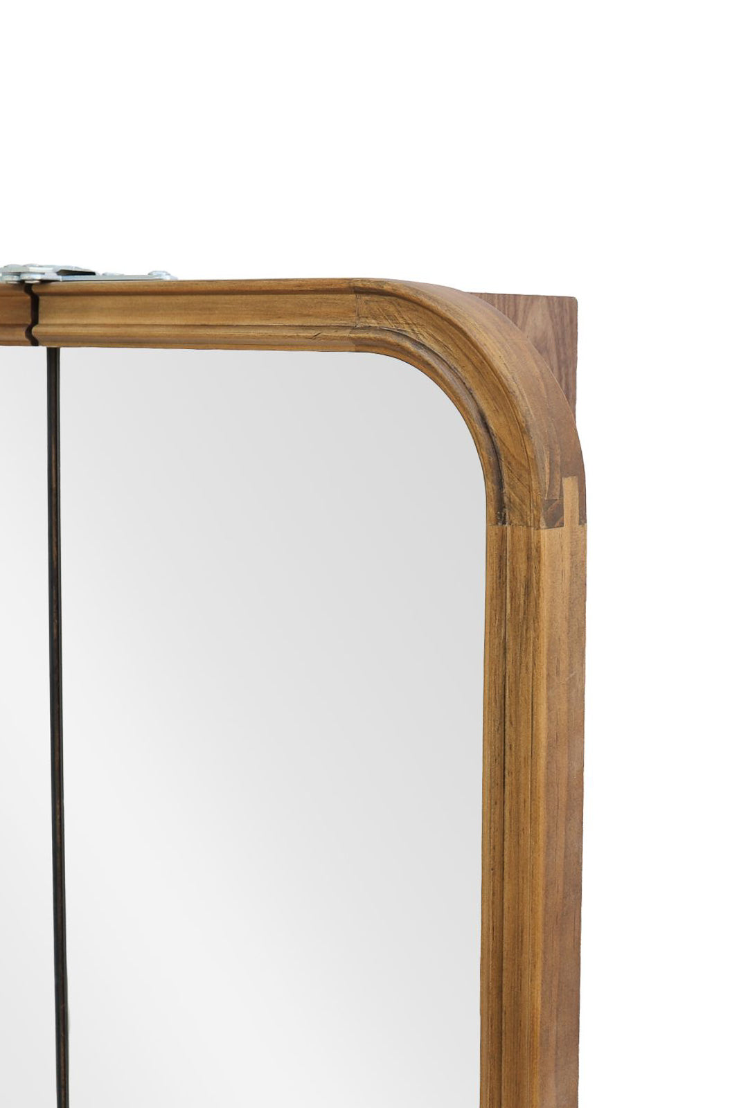 【予約商品：5月末〜6月末頃お届け予定】Wood curve 3ドアキャビネットミラー 850