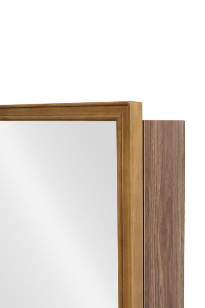 【予約商品：5月末〜6月末頃お届け予定】Wood rect キャビネットミラー