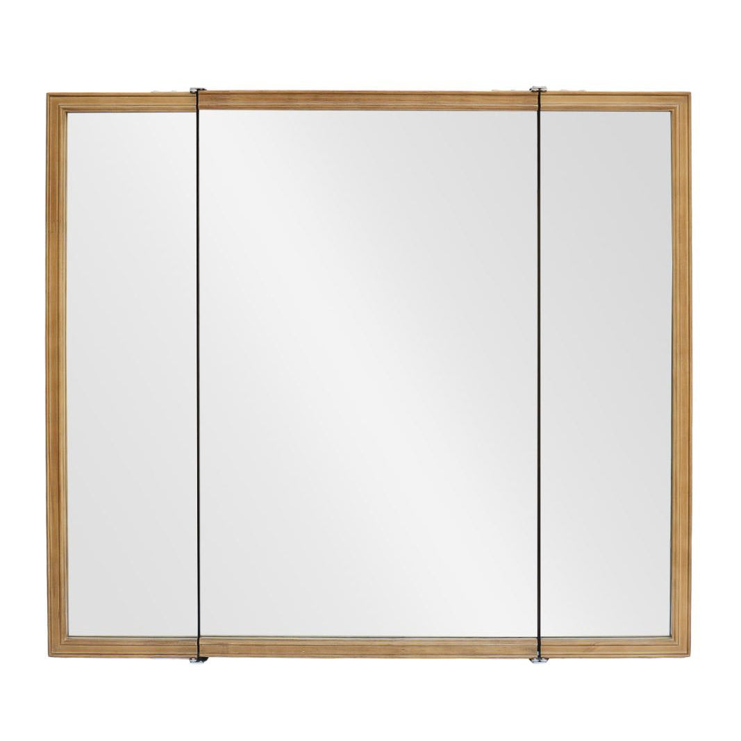 【予約商品：5月末〜6月末頃お届け予定】Wood rect 3ドアキャビネットミラー 850