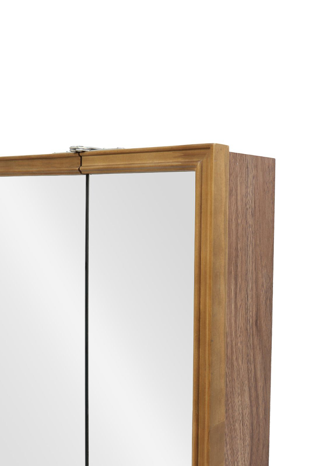 【予約商品：5月末〜6月末頃お届け予定】Wood rect 3ドアキャビネットミラー 850