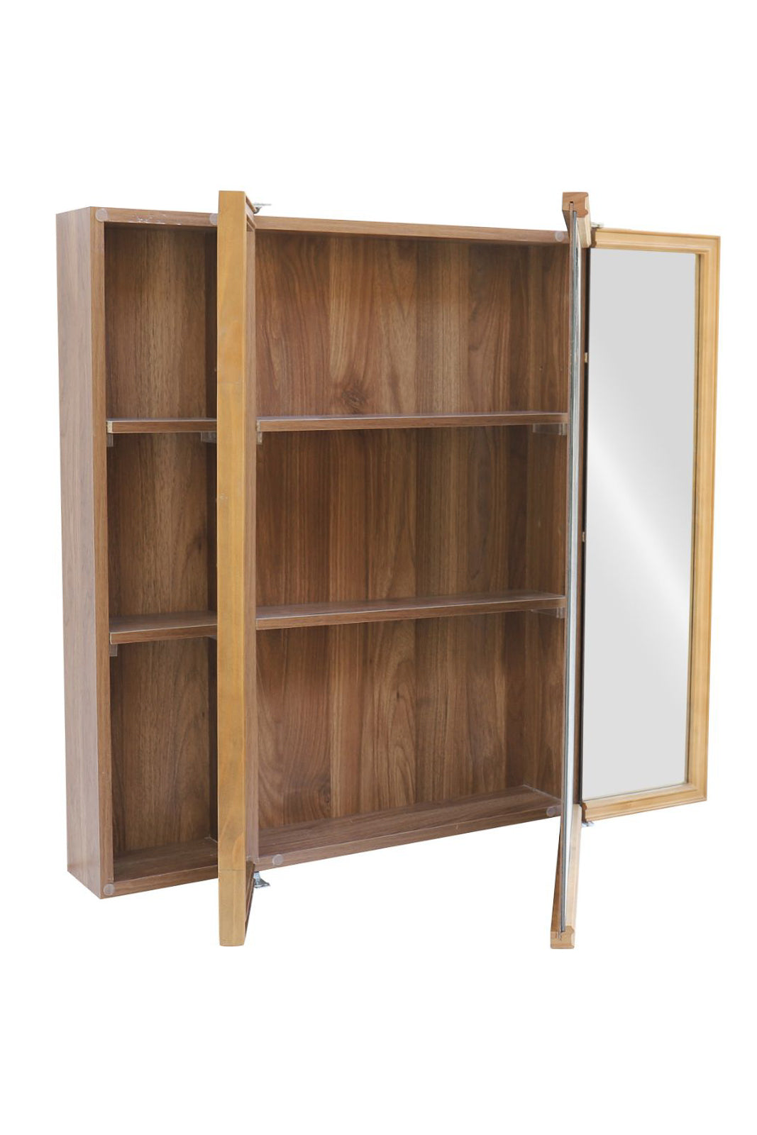 【予約商品：5月末〜6月末頃お届け予定】Wood rect 3ドアキャビネットミラー 850